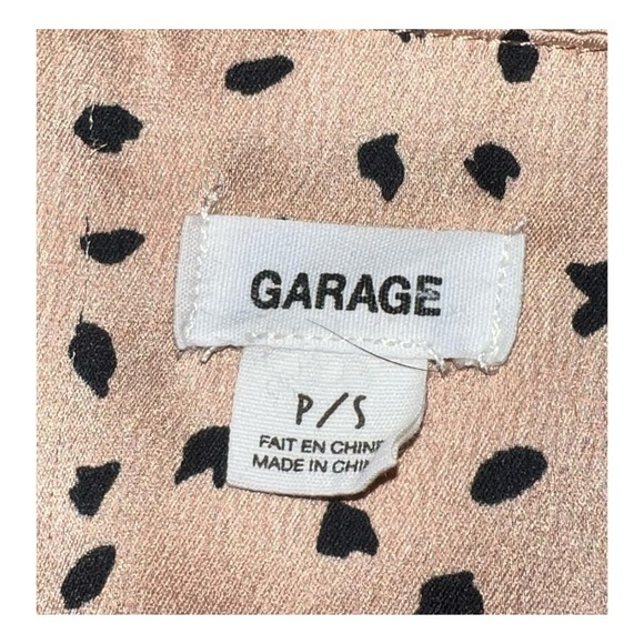 Garage Beige Leopard Cheetah Print Satin Mini Slip Dress Bodycon Size P/S - Picture 6 of 7